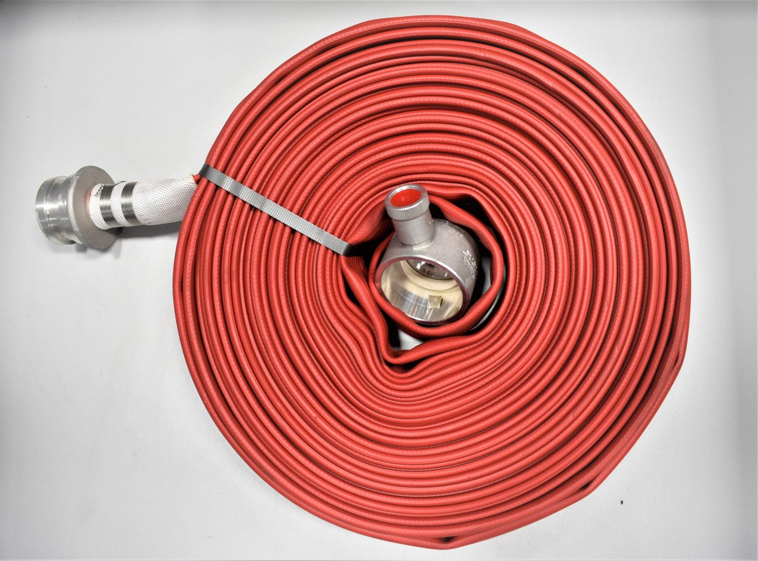 Hose, Fire 1.5" x 100', (BI) Red Collapsible Rubberized IRP Fire