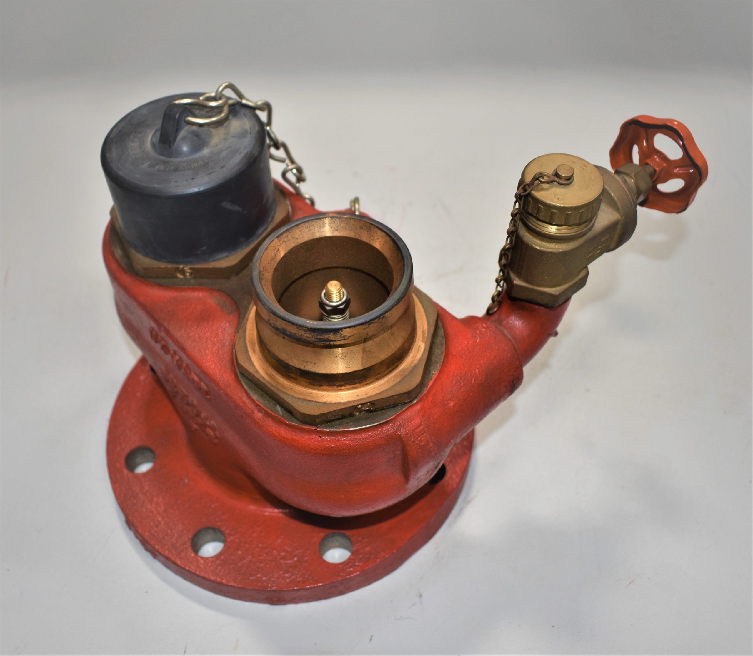 Siamese Dry Riser Inlet Breaching 2 Way Fire Department Connection 4 ASME FF Flange 2x65mm 