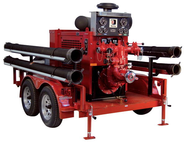 Fire Pump on a Darley skid or trailer-mounted, Diesel Engine Driven 500